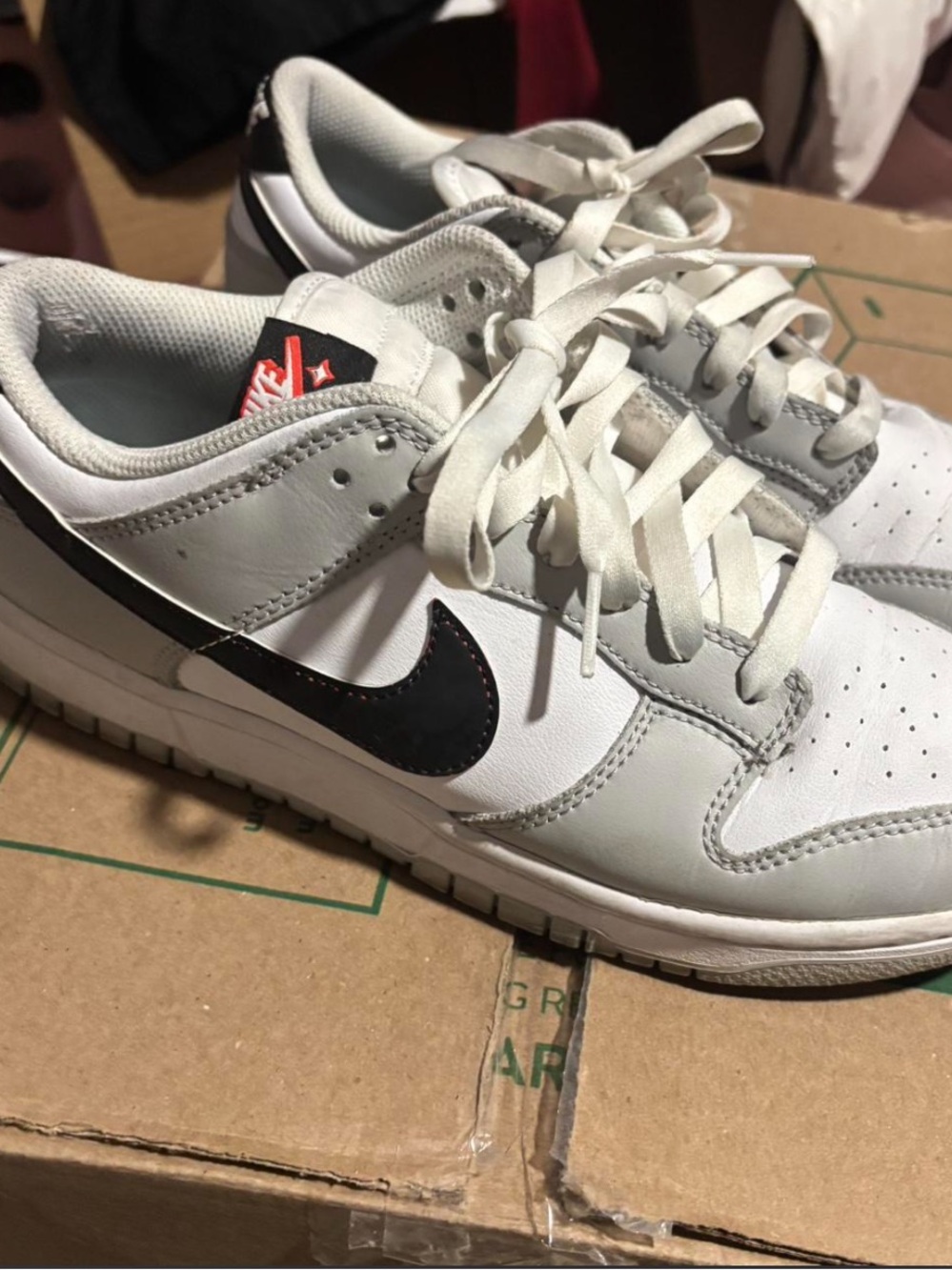 Nike White Low-Top Sneakers with Light Blue Insole